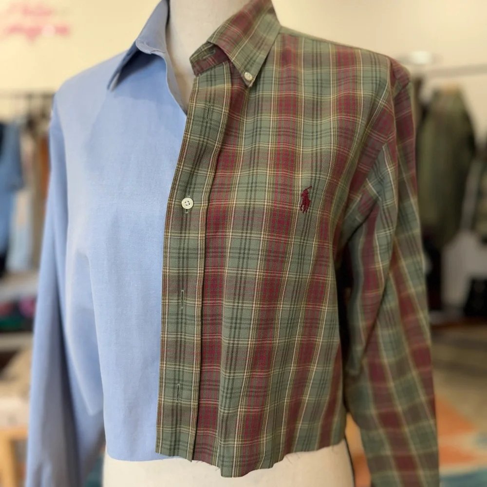 Reworked Unisex Button Down Shirt - Picture 2 of 9